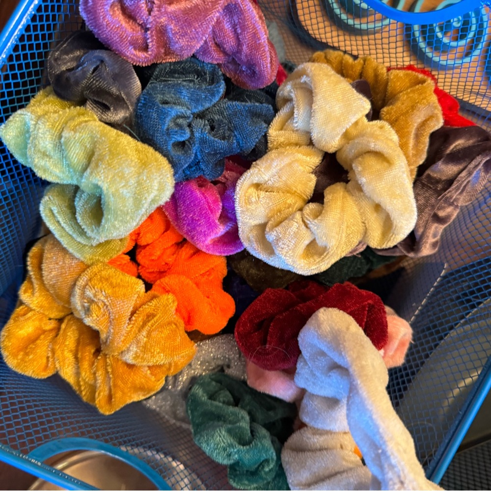 #45 - Forty five scrunchies. Most velvet. All colors